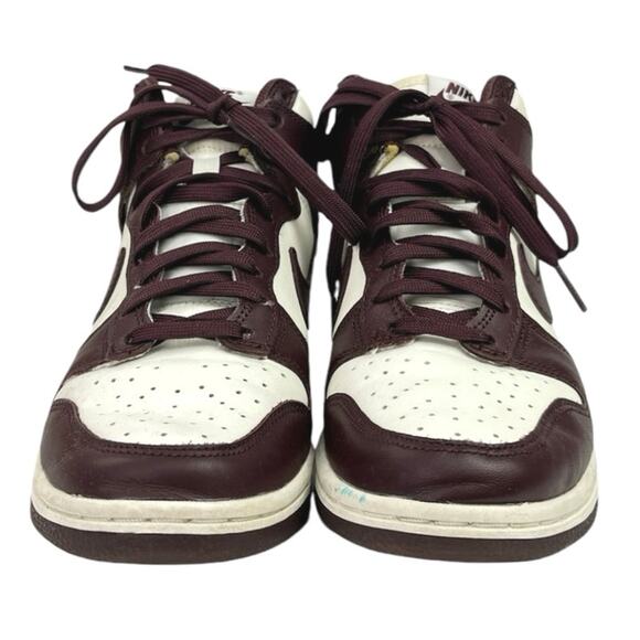 Nike Dunk High Burgundy White Lace Up High Top Athletic Sneakers Shoes Size 5.5 - Picture 2 of 6